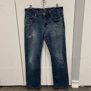 7 For All Mankind Carsen Dark Current Straight Fit Jeans